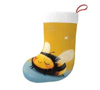 Whjshop Chubby Little Bee Imprimés Chaussettes de Noël décoratives pour arbres de Noël, tables de salle à manger