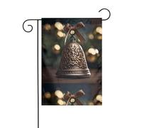 WHJSHOP Cloches de sapin de Noël marron 30,5 x 45,7 cm pour décoration de cour avec une largeur de poteau de 3 cm (drapeau uniquement, mât non inclus)