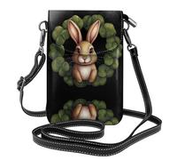 WHJSHOP Clover Bunny Picture Petit sac à bandoulière en cuir pour femme, imperméable et durable