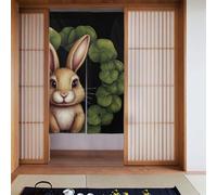 WHJSHOP Clover Bunny Rideau de porte pour cuisine, salle de bain, chambre 86,4 x 142,2 cm