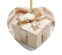 WHJSHOP Coffret cadeau crémeux imprimé Noël céramique amour pendentif décoration intérieure festival cadeau