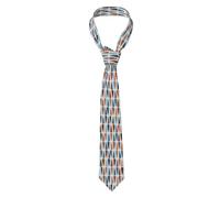 WHJSHOP Cravate moderne du milieu du siècle avec impression de formes de goutte, douce et confortable, ne se déforme pas, résistante à la décoloration, durable (145 x 8,2 cm)
