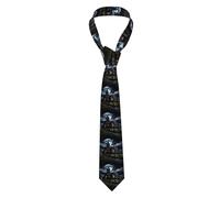 WHJSHOP Cravate pour homme avec impression Cottage in the Cemetery - Pour le travail, le quotidien, le travail, les anniversaires, les mariages, les fêtes, les banquets - Entretien facile - 145 x 7,9