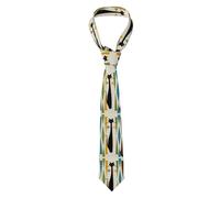 WHJSHOP Cravate pour homme avec impression de chat moderne du milieu du siècle, douce et confortable, ne se déforme pas, résistante à la décoloration, durable (145 x 8,1 cm)