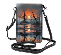 WHJSHOP Dead Tree At Sunset Picture Petit sac à bandoulière en cuir pour femme, imperméable et durable