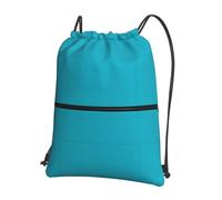 WHJSHOP Dianzi Sac à dos à fermeture éclair avec cordon de serrage et imprimé bleu - Sac de sport léger et imperméable pour voyage, yoga et aventures quotidiennes