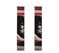 WHJSHOP Drapeau américain avec bottes de cowboy imprimées pour remise de diplôme - Robuste, durable, lavable et réutilisable, décoration de remise de diplôme 30,5 x 180,3 cm