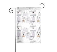 WHJSHOP Drapeau de jardin avec inscription « Happy Note Every Day » - Décoration de cour - 30,5 x 45,7 cm - Épais et durable