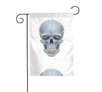 WHJSHOP Drapeau de jardin avec motif de foudre dans le crâne 30,5 x 45,7 cm pour décoration de cour avec une largeur de poteau de 3 cm (drapeau uniquement, mât non inclus)