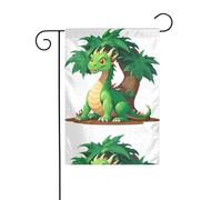 WHJSHOP Drapeau de jardin avec motif dragon sous l'arbre 30,5 x 45,7 cm pour décoration de cour avec une largeur de poteau de 3 cm (drapeau uniquement, mât non inclus)