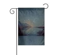 WHJSHOP Drapeau de jardin avec motif étoile brillante - 30,5 x 45,7 cm - Pour décoration de cour - Largeur de poteau de 3 cm (drapeau uniquement, mât non inclus)