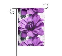 WHJSHOP Drapeau de jardin avec motif fleur violette 30,5 x 45,7 cm pour décoration de cour avec une largeur de poteau de 3 cm (drapeau uniquement, mât non inclus)