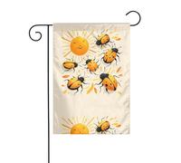 WHJSHOP Drapeau de jardin Bugs in the Sun - 30,5 x 45,7 cm - Pour décoration de cour avec une largeur de poteau de 3 cm (drapeau uniquement, mât non inclus)