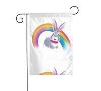 WHJSHOP Drapeau de jardin Crossing the Rainbow - Décoration de cour - 30,5 x 45,7 cm - Épais et durable