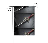 WHJSHOP Drapeau de jardin en forme d'arme poignard 30,5 x 45,7 cm pour décoration de cour avec une largeur de poteau de 3 cm (drapeau uniquement, mât non inclus)