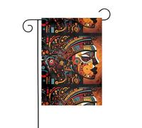 WHJSHOP Drapeau de jardin ethnique abstrait 30,5 x 45,7 cm pour décoration de cour avec une largeur de poteau de 3 cm (drapeau uniquement, mât non inclus)