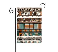 WHJSHOP Drapeau de jardin ethnique tribal africain 30,5 x 45,7 cm pour décoration de cour avec une largeur de poteau de 3 cm (drapeau uniquement, mât non inclus)