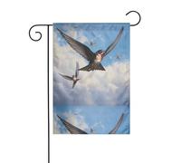 WHJSHOP Drapeau de jardin Little hirondelle volant bas 30,5 x 45,7 cm pour décoration de cour avec une largeur de poteau de 3 cm (drapeau uniquement, mât non inclus)