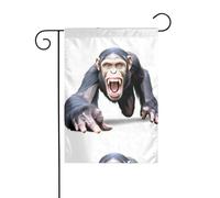 WHJSHOP Drapeau de jardin Manic Gorille Décoration 30,5 x 45,7 cm Épaisseur durable