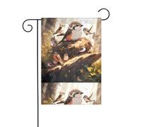 WHJSHOP Drapeau de jardin motif hirondelle dans la jungle 30,5 x 45,7 cm pour décoration de cour avec une largeur de poteau de 3 cm (drapeau uniquement, mât non inclus)