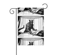 WHJSHOP Drapeau de jardin motif loup-garou féroce 30,5 x 45,7 cm pour décoration de cour avec une largeur de poteau de 3 cm (drapeau uniquement, mât non inclus)