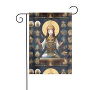 WHJSHOP Drapeau de jardin Statue de Dieu 30,5 x 45,7 cm pour décoration de cour avec une largeur de poteau de 3 cm (drapeau uniquement, mât non inclus)