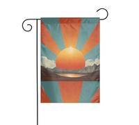 WHJSHOP Drapeau de jardin « The sun shines brightly » - 30,5 x 45,7 cm - Pour décoration de cour - Largeur de poteau de 3 cm (drapeau uniquement, mât non inclus)