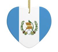 WHJSHOP Drapeau Guatemala Motif Noël Céramique Amour Pendentif Décoration Intérieur Festival Cadeau