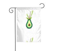 WHJSHOP Drapeaux de jardin à motif d'avocat super heureux 30,5 x 45,7 cm pour décoration de cour avec une largeur de poteau de 3 cm (drapeau uniquement, mât non inclus)