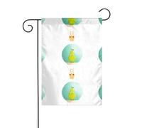 WHJSHOP Drapeaux de jardin à motif de grosses poires et fruits sur montgolfière - 30,5 x 45,7 cm - Pour décoration de cour - Largeur de poteau de 3 cm (drapeau uniquement, mât non inclus)