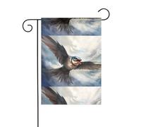 WHJSHOP Drapeaux de jardin à motif hirondelle agile de 30,5 x 45,7 cm pour décoration de cour avec une largeur de poteau de 3 cm (drapeau uniquement, mât non inclus)