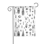 WHJSHOP Drapeaux de jardin à motif technologique de 30,5 x 45,7 cm pour décoration de cour avec une largeur de poteau de 3 cm (drapeau uniquement, mât non inclus)