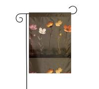 WHJSHOP Drapeaux de jardin avec image de cinq petites fleurs 30,5 x 45,7 cm pour décoration de cour avec une largeur de poteau de 3 cm (drapeau uniquement, mât non inclus)