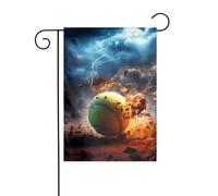 WHJSHOP Drapeaux de jardin avec imprimé de tennis en forme de foudre 30,5 x 45,7 cm pour décoration de cour avec une largeur de poteau de 3 cm (drapeau uniquement, mât non inclus)