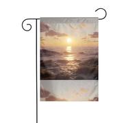 WHJSHOP Drapeaux de jardin avec motif lumière au niveau de la mer 30,5 x 45,7 cm pour décoration de cour avec une largeur de poteau de 3 cm (drapeau uniquement, mât non inclus)