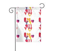 WHJSHOP Drapeaux de jardin colorés pour décoration de cour avec 3 cm de largeur (drapeau uniquement, mât non inclus)