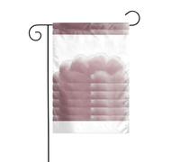 WHJSHOP Drapeaux de jardin en coton rose avec imprimé barbe à papa 30,5 x 45,7 cm pour décoration de cour avec une largeur de poteau de 3 cm (drapeau uniquement, mât non inclus)