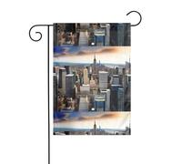 WHJSHOP Drapeaux de jardin Europe et Amérique à motif C, 30,5 x 45,7 cm pour décoration de cour avec une largeur de poteau de 3 cm (drapeau uniquement, mât non inclus)