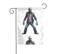 WHJSHOP Drapeaux de jardin horribles zombies 30,5 x 45,7 cm pour décoration de cour avec une largeur de poteau de 3 cm (drapeau uniquement, mât non inclus)