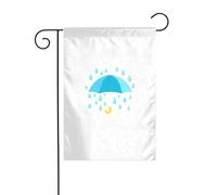 WHJSHOP Drapeaux de jardin imprimés « A safe haven from the rain » de 30,5 x 45,7 cm pour décoration de cour avec une largeur de poteau de 3 cm (drapeau uniquement, mât non inclus)