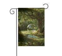 WHJSHOP Drapeaux de jardin imprimés bulles à l'ombre 30,5 x 45,7 cm pour décoration de cour avec une largeur de poteau de 3 cm (drapeau uniquement, mât non inclus)