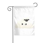 WHJSHOP Drapeaux de jardin imprimés « Little Sheep on the Cloud » - 30,5 x 45,7 cm - Pour décoration de cour - Largeur de poteau de 3 cm (drapeau uniquement, mât non inclus)