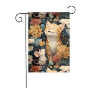 WHJSHOP Drapeaux de jardin « The little mouse I adore » - 30,5 x 45,7 cm - Pour décoration de cour - Avec une largeur de poteau de 3 cm (drapeau uniquement, mât non inclus)
