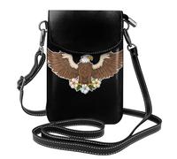 WHJSHOP Eagle Among Flowers Petit sac à bandoulière en cuir pour femme, imperméable et durable