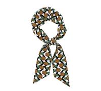 WHJSHOP Écharpe d'été en soie imprimée ananas longue bande pour femme, bande douce et lisse, accessoires de sac à main