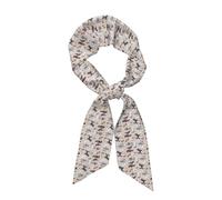 WHJSHOP Écharpe en soie imprimée caniche longue bande pour femme, bande douce et lisse, accessoires de sac à main
