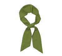 WHJSHOP Écharpe longue en soie imprimée vert foncé uni pour femme, bande douce et lisse, accessoires de sac à main