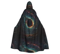 WHJSHOP Echoes of Existence1 Grande cape à capuche pour adulte avec nœud papillon, sans fermeture éclair