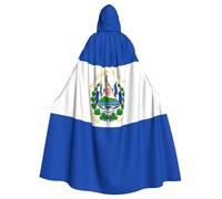 WHJSHOP El Salvador Picture Cape à capuche pour adulte sans fermeture éclair, confortable et durable pour les jeux de rôle