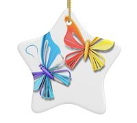 WHJSHOP en céramique à suspendre pour sapin de Noël - Trombone coloré - Peut ajouter une touche romantique à des festivals ou des fêtes